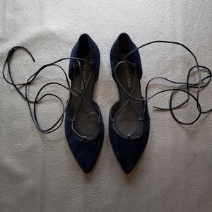 Gillian Lace Up Pointed Toe Flat